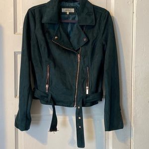 Wildflower dark green velvet jacket